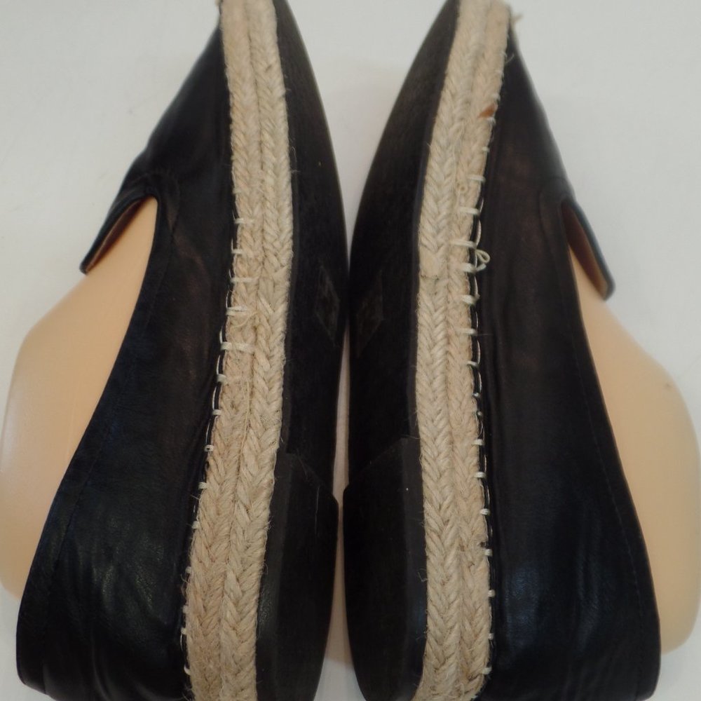 CHASE & CHLOE Sierra Black Espadrilles Slip On Loafers Sz 8.5.  Pre Ownd - Picture 5 of 12